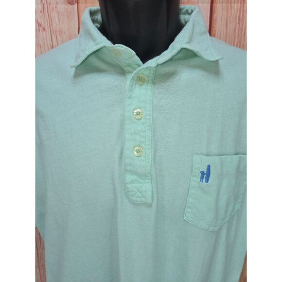 Johnnie-O Hangin Out Mint Green Polo Shirt Large Fits like a medium - Picture 3 of 7